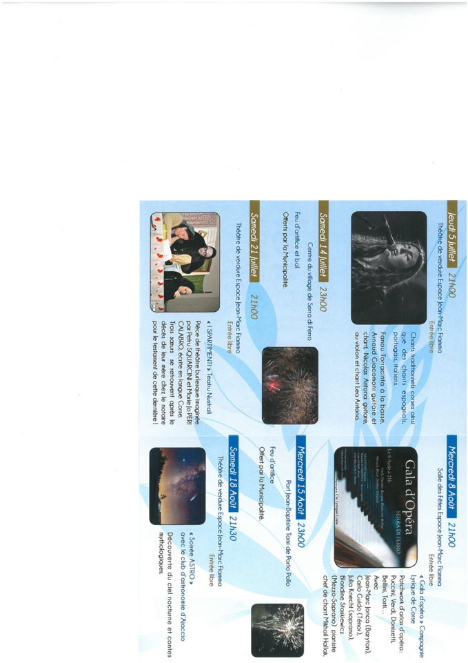 Programme culturel saison estivale 2018 Programme culturel saison estivale 2018