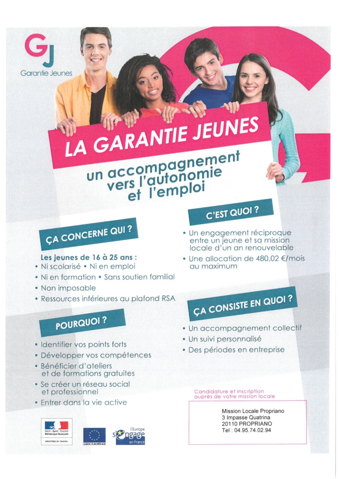Mission Locale "garantie jeunes" Mission Locale "garantie jeunes"
