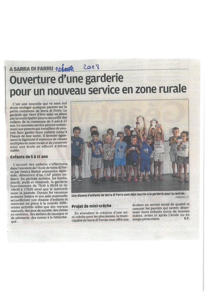 Corse matin de mai à novembre 2018 Corse matin de mai à novembre 2018