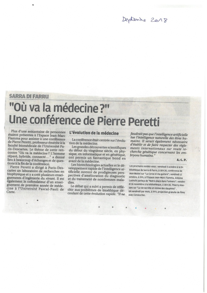 Corse matin de mai à novembre 2018 Corse matin de mai à novembre 2018