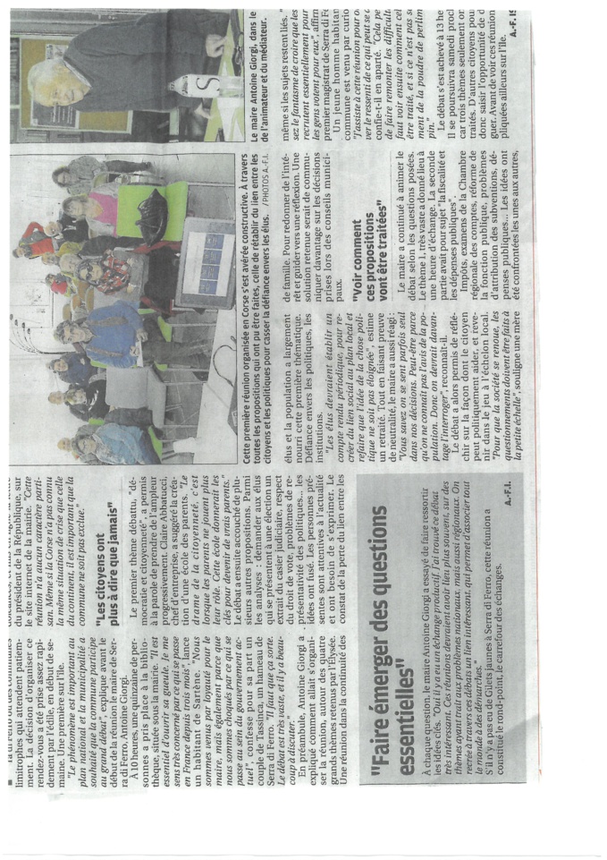 Corse matin dimanche 27 janvier Corse matin dimanche 27 janvier