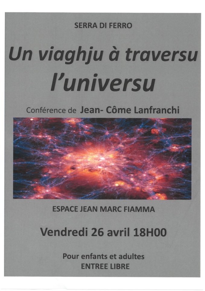 Conférence "un viaghju à traversu l'universu"