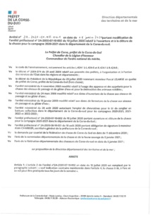 Arrêté 2A-2021-01-08-001 du 08/01 2020 portant modification de l'arrêté préfectorale 2A-2020-07-10-002 du 10/07/2020 Arrêté 2A-2021-01-08-001 du 08/01 2020 portant modification de l'arrêté préfectorale 2A-2020-07-10-002 du 10/07/2020