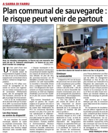 Article Corse Matin Plan Communal de Sauvegarde Article Corse Matin Plan Communal de Sauvegarde