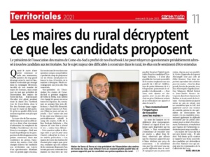 Article Corse matin du 16/06/2021 Article Corse matin du 16/06/2021