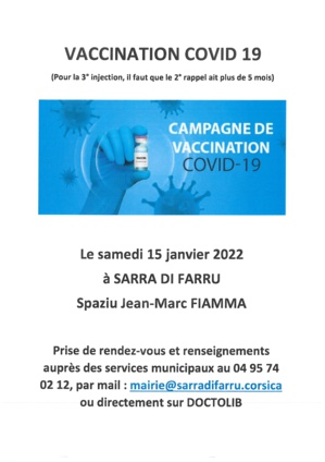 Vaccination covid-19 :changement de date !