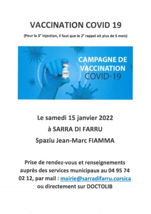 Vaccination covid-19 :changement de date ! Vaccination covid-19 :changement de date !