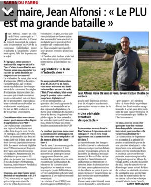 Article du Corse matin du 19/01/2022 de Cathy Terrazzoni Article du Corse matin du 19/01/2022 de Cathy Terrazzoni