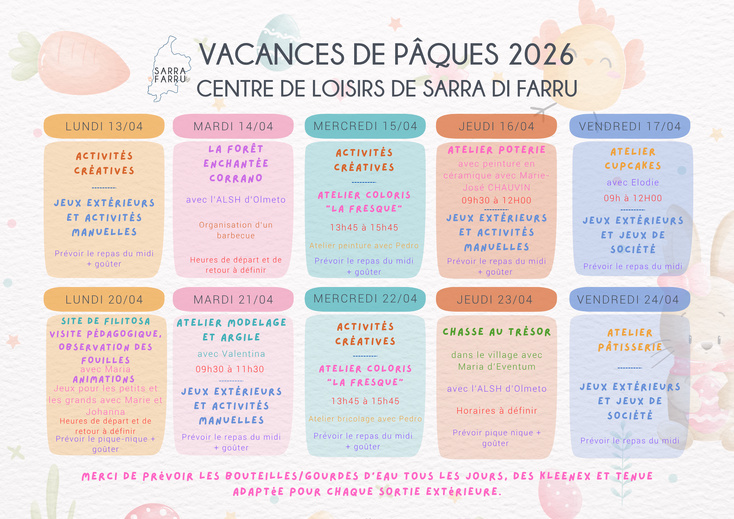 Centre de loisirs : planning & inscriptions Centre de loisirs : planning & inscriptions