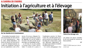 Article de Corse matin du 30/05/2022 de Cathy TERRAZZONI Article de Corse matin du 30/05/2022 de Cathy TERRAZZONI