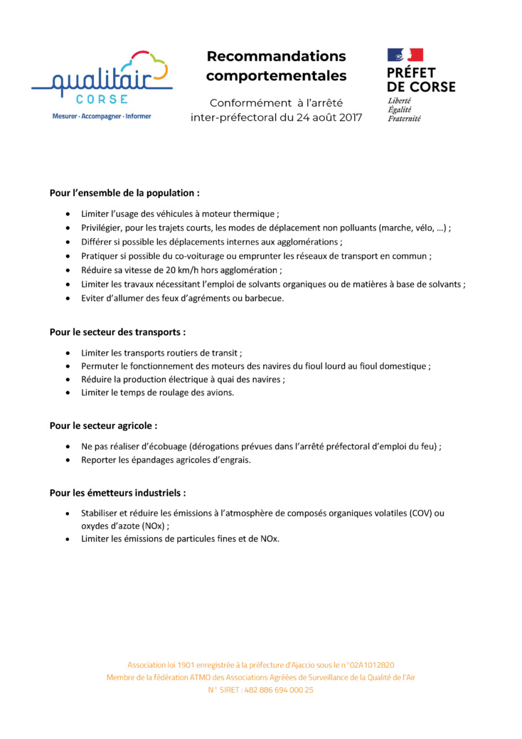 Episode de pollution atmosphérique du 27/06/2022 au 28/06/2022