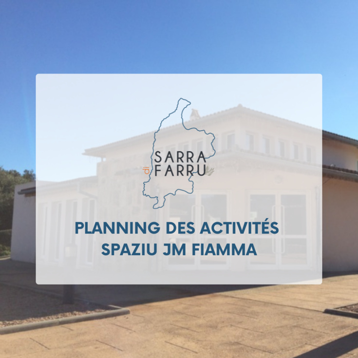 Planning des activités - Spaziu JM FIAMMA Planning des activités - Spaziu JM FIAMMA