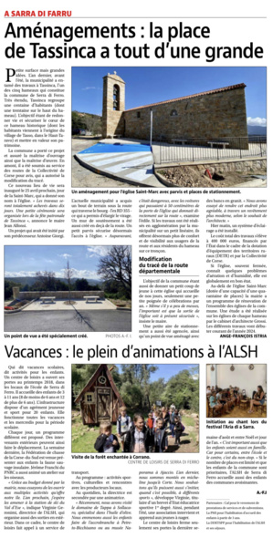 Article de Corse Matin du 28/02/23 d'Ange-François ISTRIA Article de Corse Matin du 28/02/23 d'Ange-François ISTRIA