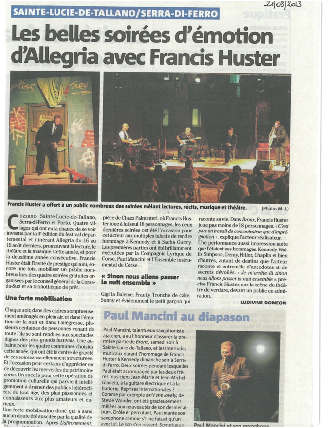 Allegria août 2013 Allegria août 2013