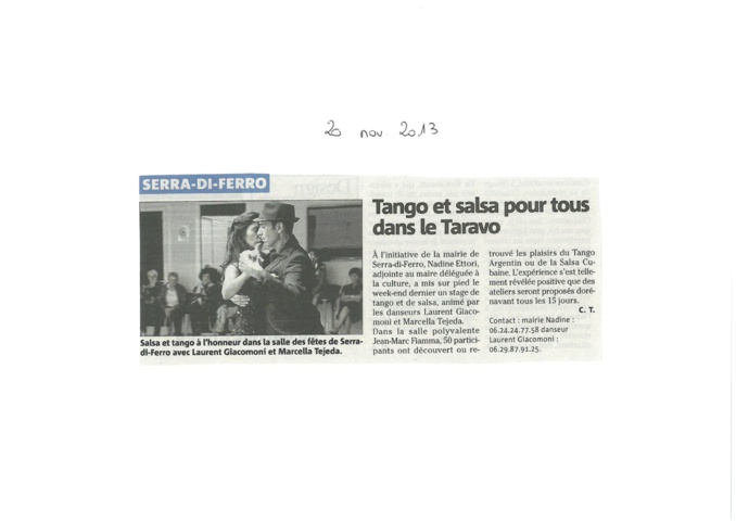 tango et salsa dans le taravo novembre 2013