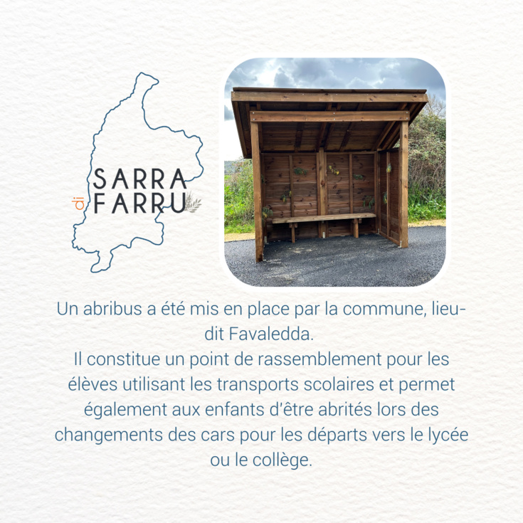 Mise en place d'un abribus lieu-dit Favaledda Mise en place d'un abribus lieu-dit Favaledda