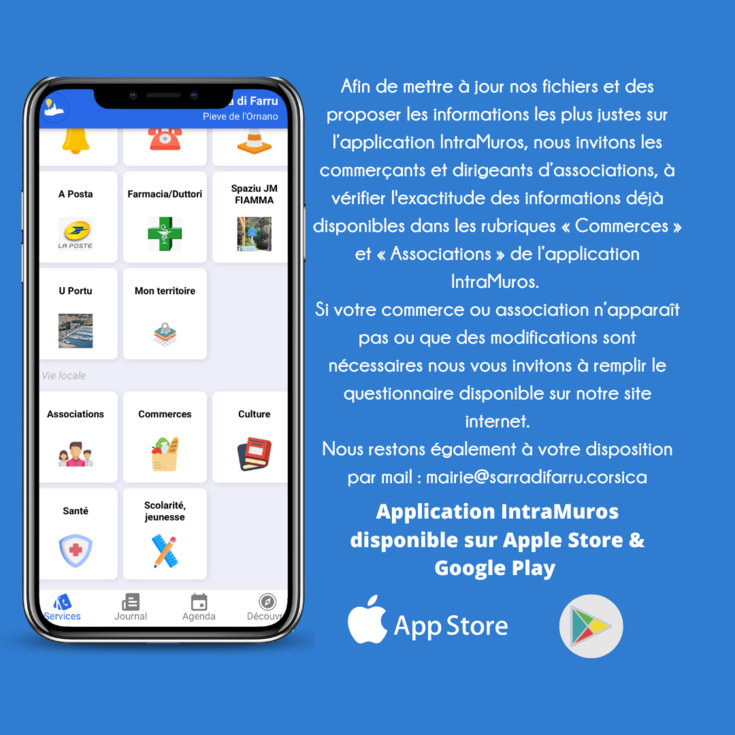 Mise à jour des bases de données "commerces" et "associations" Mise à jour des bases de données "commerces" et "associations"