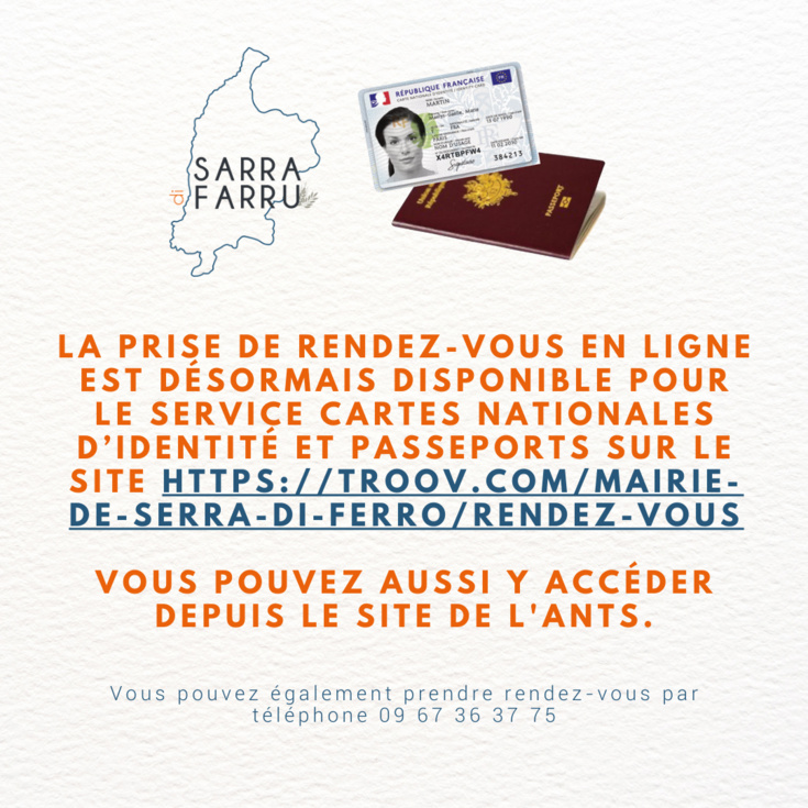 Service Cartes Nationales d'Identité et Passeports Service Cartes Nationales d'Identité et Passeports
