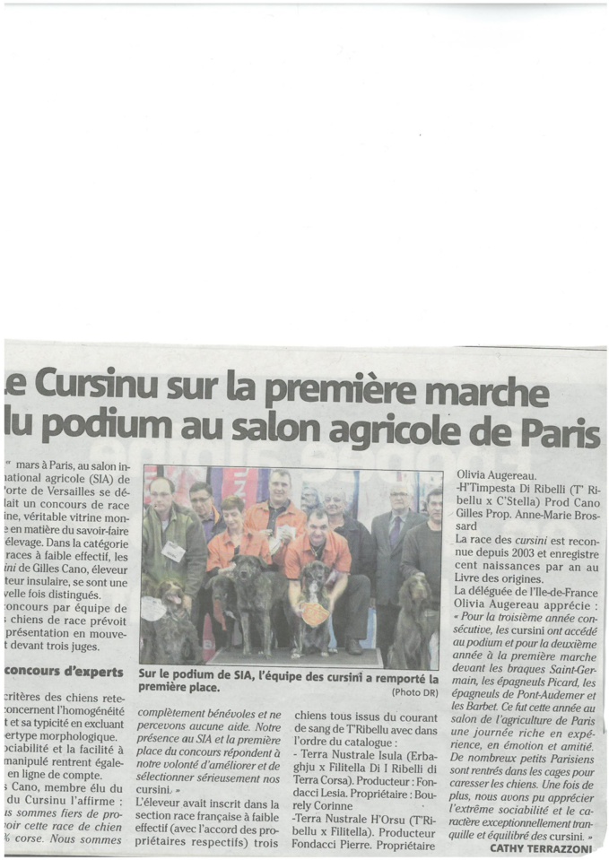 le cursinu au salon de l'agriculture le cursinu au salon de l'agriculture