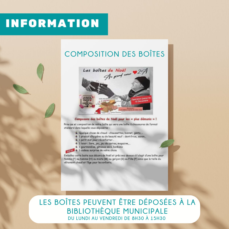 Les boîtes de Noël au Grand Coeur 2A Les boîtes de Noël au Grand Coeur 2A