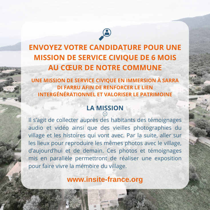 Mission de service civique en immersion à Sarra di Farru Mission de service civique en immersion à Sarra di Farru