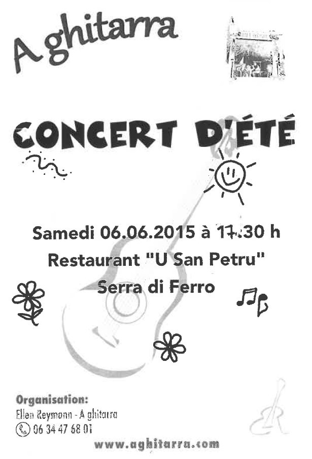 CONCERT D'ETE DE L'ASSOCIATION A GHITARRA