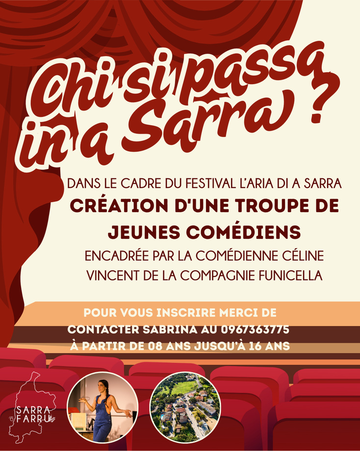 Création d'une troupe de jeunes comédiens à Sarra di Farru 🎭 Création d'une troupe de jeunes comédiens à Sarra di Farru 🎭