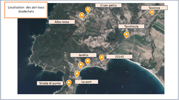 L’installation d’abris pour les bacs à biodéchets