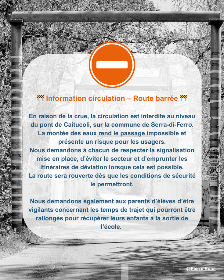 🚧 Information circulation – Route barrée 🚧