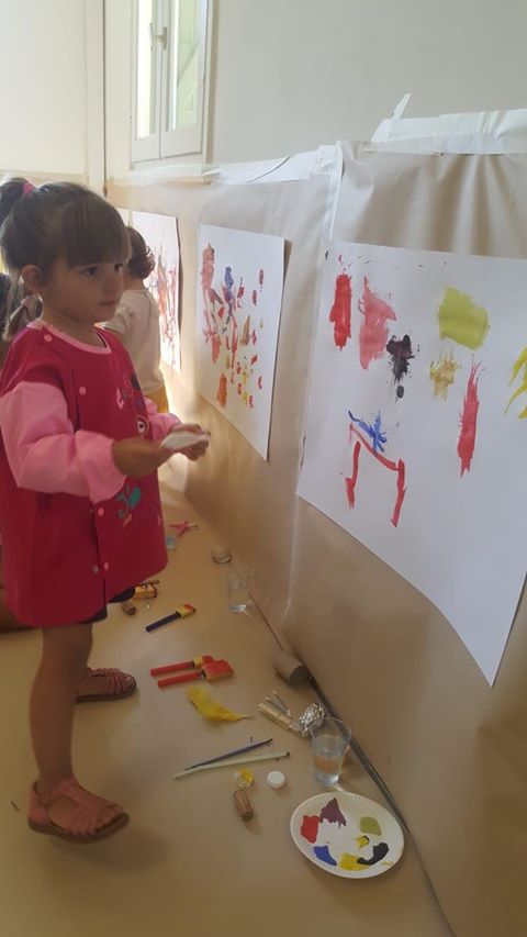 Atelier bébé peinture