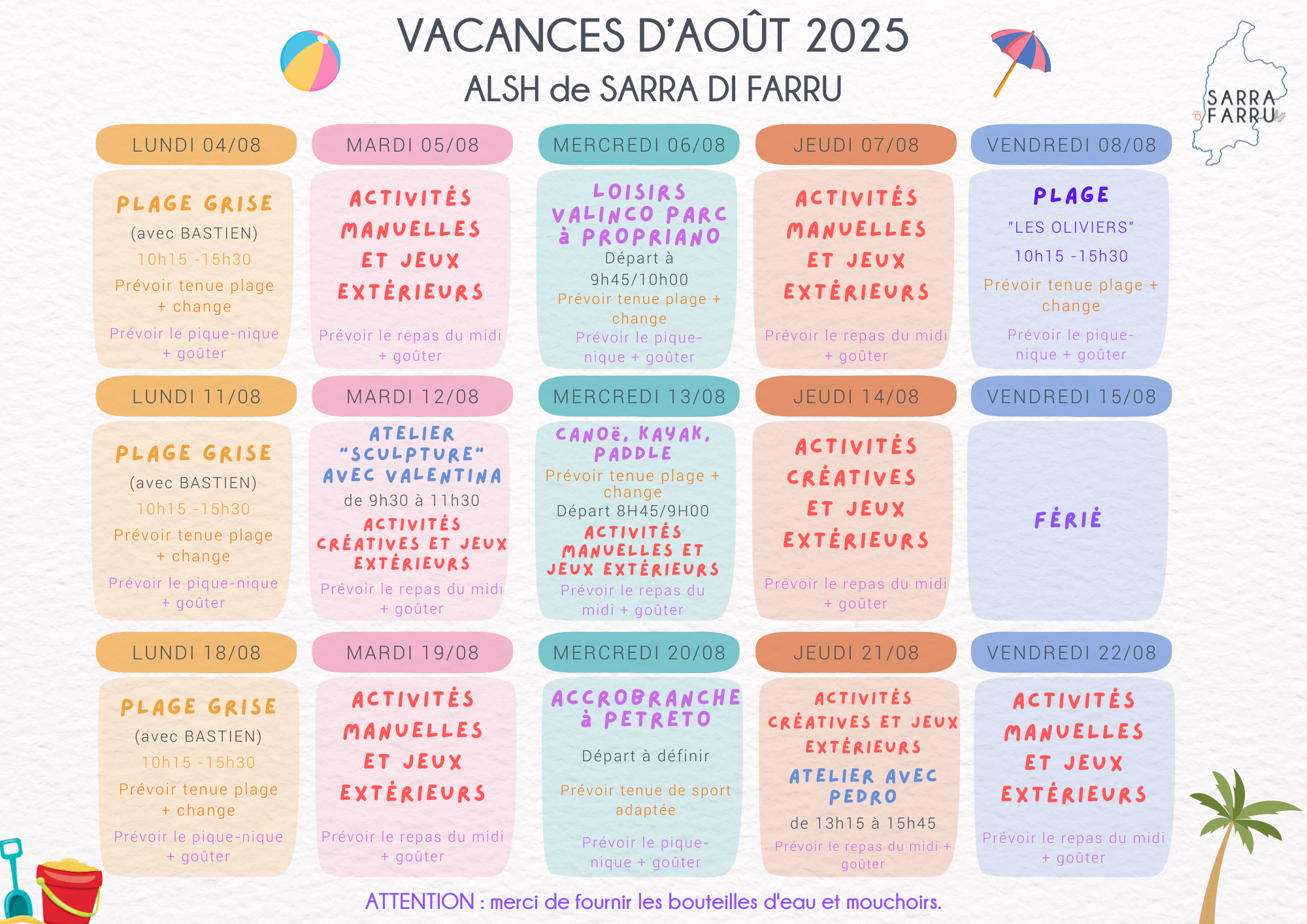 Centre de loisirs : planning & inscriptions