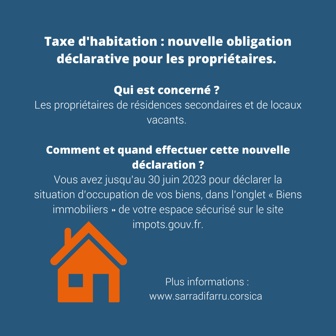 Taxe d'habitation : nouvelle obligation déclarative pour les propriétaires.