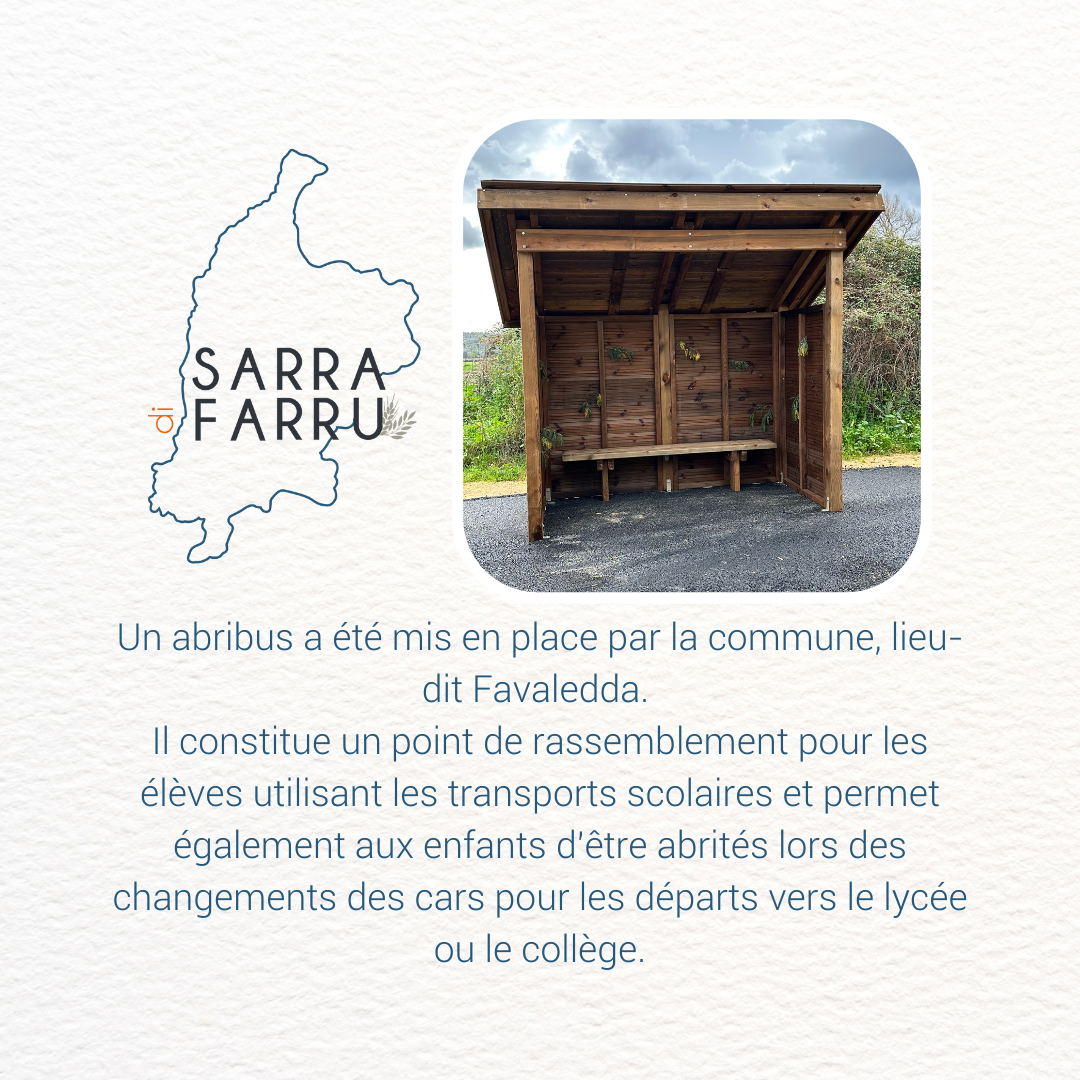 Mise en place d'un abribus lieu-dit Favaledda