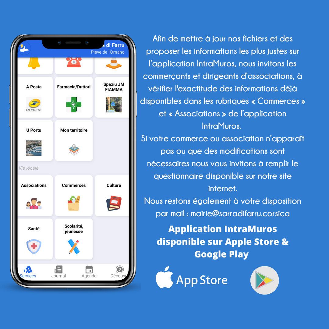 Mise à jour des bases de données "commerces" et "associations" Mise à jour des bases de données "commerces" et "associations"