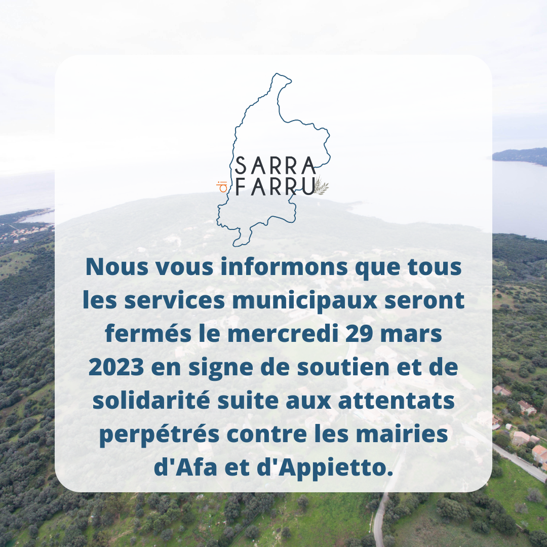 Fermeture des services municipaux - mercredi 29 mars 2023