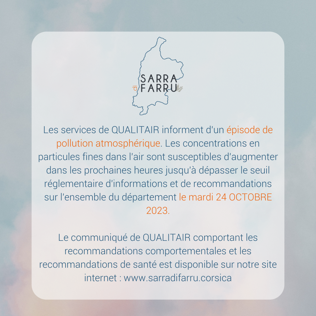 Episode de pollution atmosphérique lundi 18 septembre 2023