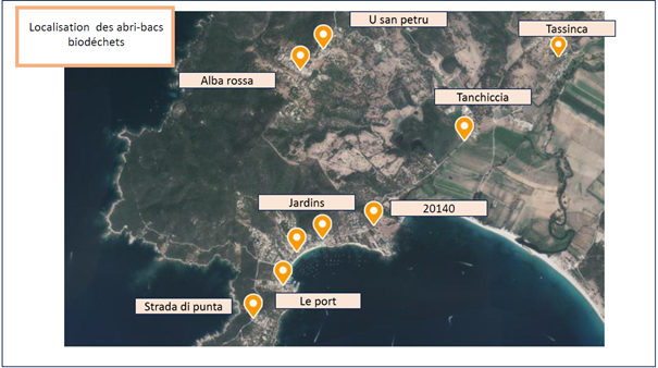L’installation d’abris pour les bacs à biodéchets