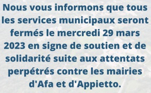 Fermeture des services municipaux - mercredi 29 mars 2023