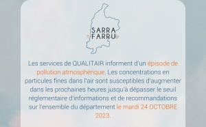 Episode de pollution atmosphérique lundi 18 septembre 2023