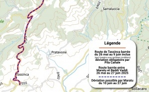 🛣️ Réfection des enrobés à Tassinca et sur la route d’Ajaccio du 26 mai au 27 juin 2025