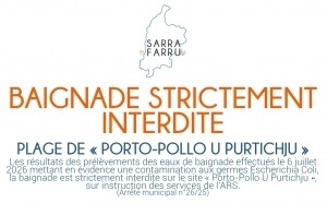 Baignade interdite - Plage de Porto Pollo U Purtichju