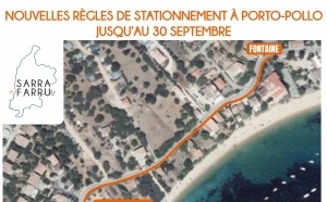 NOUVELLES RÈGLES DE STATIONNEMENT À PORTO-POLLO JUSQU'AU 30 SEPTEMBRE