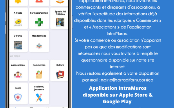 Mise à jour des bases de données "commerces" et "associations"