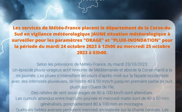Vigilance jaune « ORAGES »