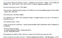 Marché triannuel 2017 - 2018 - 2019 gestion du port j.b tomi et des zones de mouillage organisé de porto pollo