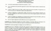 Arrêté n°2A-2020-10-09-018 du 09 octobre  2020 portant sur le renouvellement de l'interdiction des rassemblements festifs ou familiaux de plus de 30 personnes