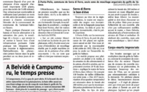 Article de Corse matin du 16/09 d'Ange François Istria