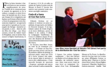 Article Corse matin du 14 janvier 2022