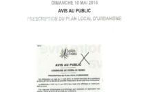 CORSE MATIN 10 MAI 2015 PRESCIPTION DU PLAN LOCAL D'URBANISME